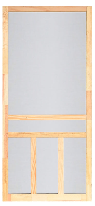 Screen Tight Creekside WCRC30 Series Screen Door, 30 in W Opening, 80 in H Opening, Wood Frame, Left, Right, Natural