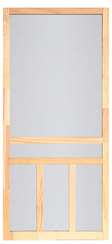 Screen Tight Creekside WCRC32 Series Screen Door, 32 in W Opening, 80 in H Opening, Wood Frame, Left, Right, Natural