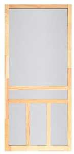 Screen Tight Creekside WCRC36 Series Screen Door, 36 in W Opening, 80 in H Opening, Wood Frame, Left, Right, Natural