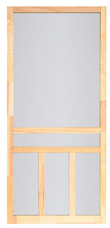 Screen Tight Creekside WCRC36 Series Screen Door, 36 in W Opening, 80 in H Opening, Wood Frame, Left, Right, Natural