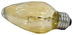 Sylvania 13986 Incandescent Lamp, C-7A Filament, Amber/Iridescent Lamp, 1-7/8 in Dia x 4-1/2 in L Dimensions, 40 W, Pack of 6