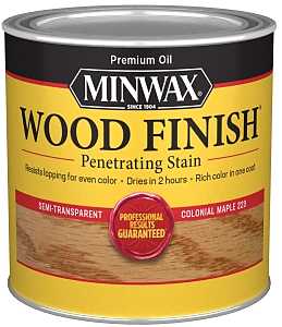 Minwax 222304444 Wood Stain, Satin, Colonial Maple, Liquid, 0.5 pt, Can