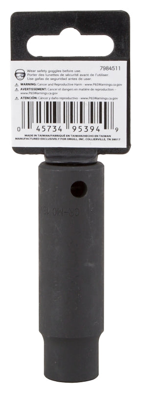 Vulcan MT65802011 Deep Impact Socket, 13 mm Socket, 1/2 in Drive, Deep Drive, 6-Point, Chrome Molybdenum Steel