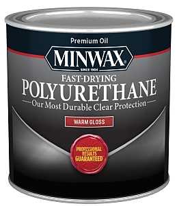 Minwax 230004444 Polyurethane, Oil Base, Clear, Gloss, Liquid, 0.5 pt Can, 0.87 Specific Gravity