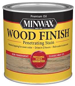 Minwax 227614444 Wood Stain, Classic Gray, Liquid, 0.5 pt, Can