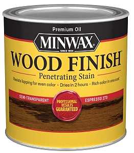 Minwax 227634444 Wood Stain, Espresso, Liquid, 0.5 pt, Can