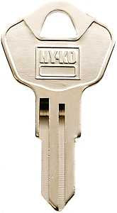 Hy-Ko 11010SS4 Key Blank, Stainless Steel, For: Sentry Safe Cabinet, House Locks and Padlocks, Pack of 10