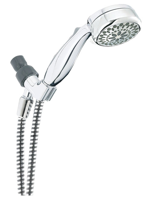 Delta 75701C Hand Shower, 1/2 in Connection, 1.75 gpm, 7-Spray Function, Chrome, 60 in L Hose