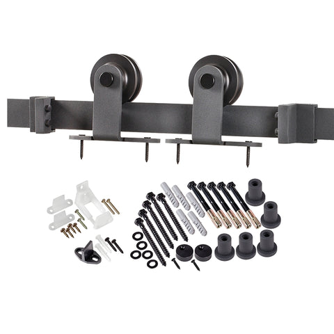 Renin BD101K-07800-MB Straight Strap Barn Door Hardware Kit, Steel, Matte, Wall, For: Barn Door, Includes: Hangers