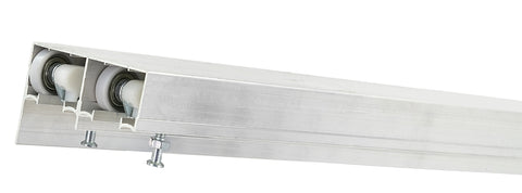 Renin BP831BB-07200-AL Hardware and Track Set, 72 in L Track, Aluminum, For: 3/4 to 1-3/4 in THK Bypass Door