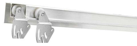 Renin BP0022F-07200-AL Hardware and J-Track Set, 72 in L Track, Aluminum, For: 1-3/8 in THK Bypass Door