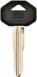 Hy-Ko 12005MIT1 Automotive Key Blank, Brass/Plastic, Nickel, For: Mitsubishi Vehicle Locks, Pack of 5