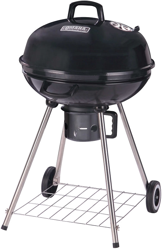 バーベキュー・調理用品 NAKASHO-SHOTEN KIWAMI CHARCOAL 10kg Omaha DFKP22443L Charcoal Kettle Grill, 2-Grate, 397 sq-in