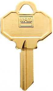 Hy-Ko 11010BW5 Key Blank, Brass, Nickel, For: Baldwin Cabinet, House Locks and Padlocks, Pack of 10