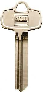 Hy-Ko 11010BE8 Key Blank, Brass, Nickel, For: Best Cabinet, House Locks and Padlocks, Pack of 10