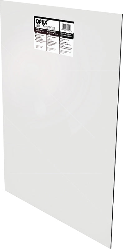 Plaskolite 11G0831A Plexiglass Flat Sheet, 44 in L, 32 in W, 0.1 in Thick, Clear, Pack of 10