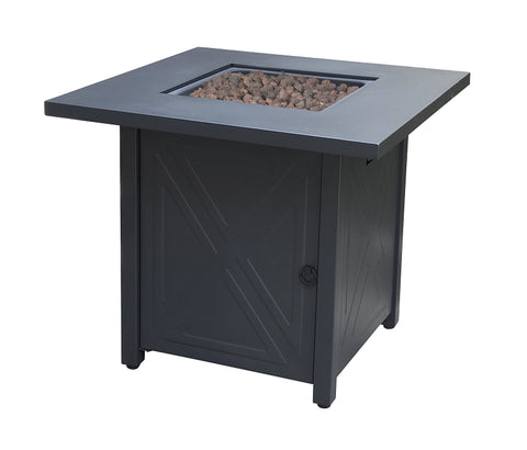 Seasonal Trends 52072 Fire Pit, 28 in OAW, 28 in OAD, 24 in OAH, Square, Propane, Pulse Ignition