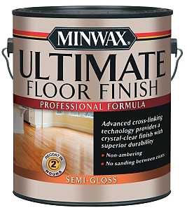 Minwax 131020000 Ultimate Floor Finish Paint, Semi-Gloss, Liquid, Crystal Clear, 1 gal, Can, Pack of 2