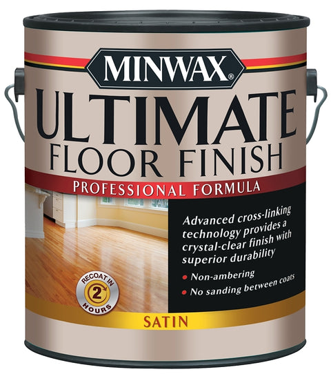 Minwax 131030000 Ultimate Floor Finish Paint, Liquid, Crystal Clear, 1 gal, Can, Pack of 2