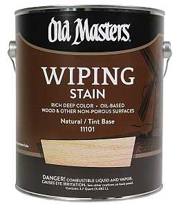 Old Masters 11101 Wiping Stain, Natural Tint Base, Liquid, 1 gal, Can, Pack of 2