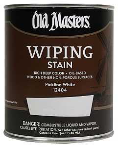 Old Masters 12404 Wiping Stain, Pickling White, Liquid, 1 qt, Can