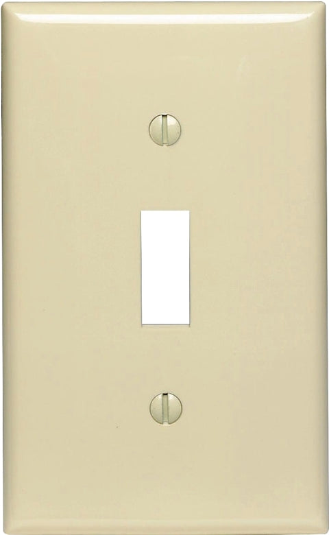 Leviton PJ1-I Wallplate, 4-7/8 in L, 3-1/8 in W, 1 -Gang, Nylon, Ivory
