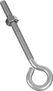 National Hardware N221-606 Eye Bolt, 1/4-20 Thread, 2-3/4 in L Thread, 0.56 in ID Dia Eye, 3.02 in L Shank