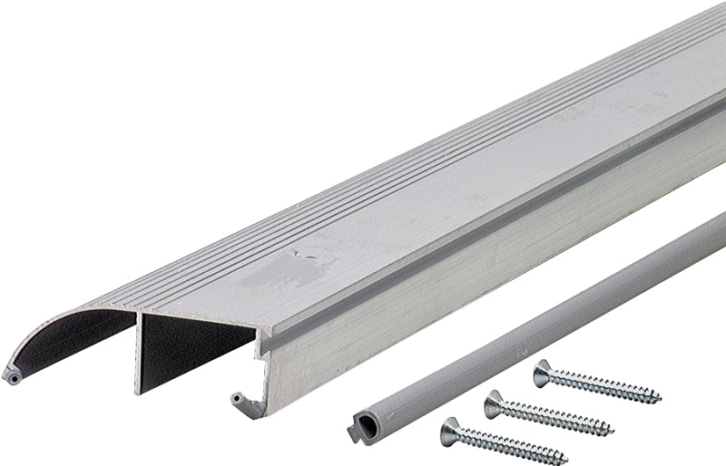 M-D 08656 Bumper Threshold with Insert, 72 in L, 3-3/8 in W, Aluminum ...