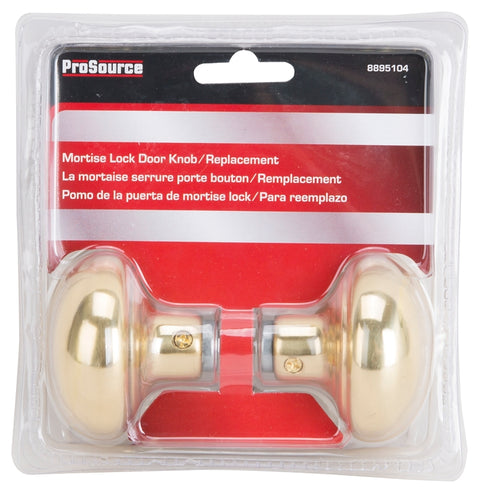ProSource 7296601-3L Door Knob Set, Brass