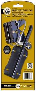 Nuvo Iron GLWHD Gate Latch, Galvanized Steel, Powder-Coated