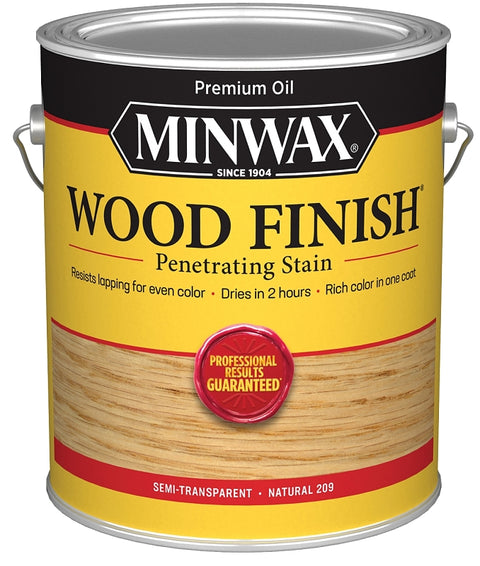 Minwax 71000000 Wood Stain, Oil Base, Natural, Liquid, 1 gal, Can, Pack of 2