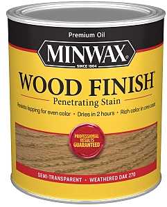 Minwax 700474444 Wood Stain, Weathered Oak, Liquid, 1 qt, Can