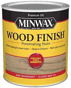 Minwax 700484444 Wood Stain, Classic Gray, Liquid, 1 qt, Can