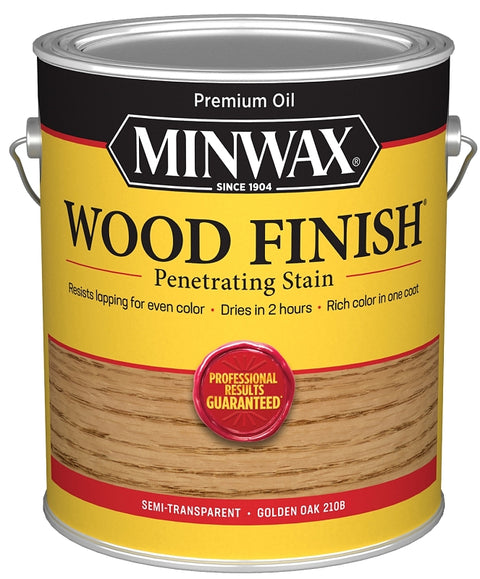Minwax 71001000 Wood Stain, Oil Base, Golden Oak, Liquid, 1 gal, Can, Pack of 2