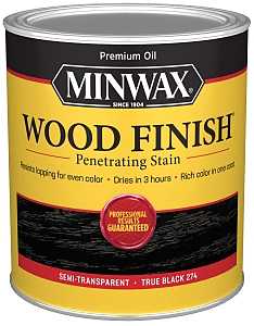 Minwax 700514444 Wood Stain, True Black, Liquid, 1 qt, Can