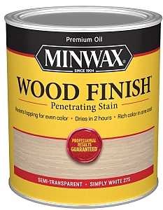 Minwax 700524444 Wood Stain, Oil Base, White, Liquid, 1 qt, Can