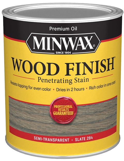 Minwax 701064444 Wood Stain, Slate, Liquid, 1 qt, Pack of 4