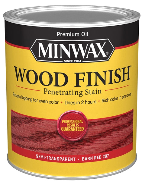 Minwax Wood Finish 701094444 Wood Stain, Barn Red, Liquid, 1 qt