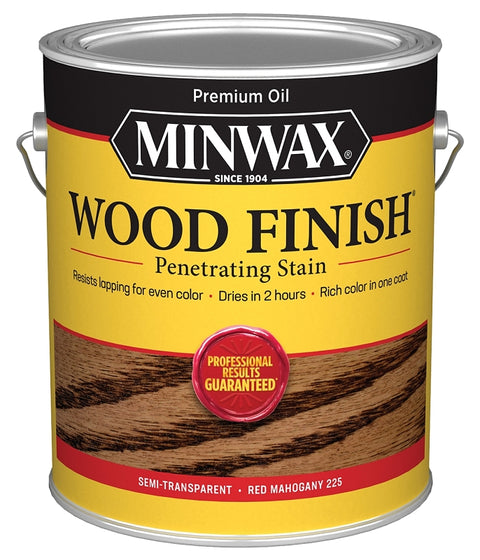Minwax 71007000 Wood Stain, Oil Base, Red Mahogany, Liquid, 1 gal, Can, Pack of 2