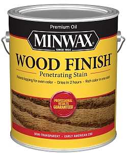 Minwax 71008000 Wood Stain, Oil Base, Early American, Liquid, 1 gal, Can, Pack of 2