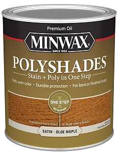 Minwax 61330444 Waterbased Polyurethane Stain, Satin, Liquid, Olde Maple, 1 qt, Can