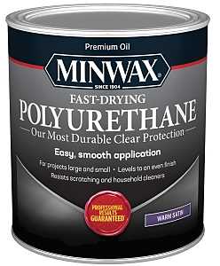 Minwax 63010444 Polyurethane, Oil Base, Clear, Liquid, 1 qt Can, 0.86 Specific Gravity