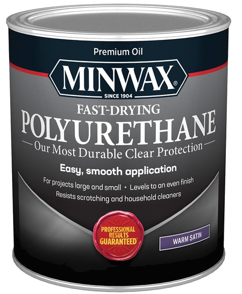Minwax 63010444 Polyurethane, Oil Base, Clear, Liquid, 1 qt Can, 0.86 Specific Gravity