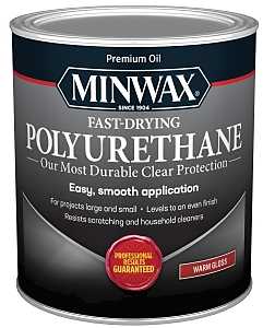 Minwax 63000444 Polyurethane, Oil Base, Clear, Gloss, Liquid, 1 qt Can, 0.86 Specific Gravity