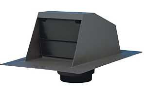 Duraflo 6020BL Exhaust Vent with Collar Adapter, 16.2 in L, 24.06 in W, Plastic, Black