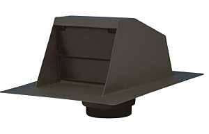 Duraflo 6020BR Exhaust Vent with Collar Adapter, 16.2 in L, 24.06 in W, Steel, Brown