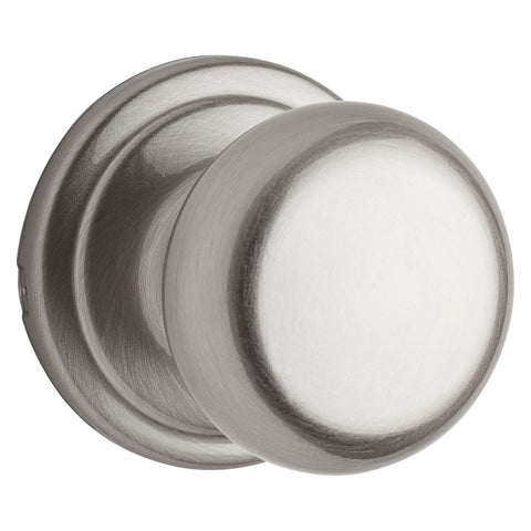 Kwikset Signature Series 720H 15RCLRCSBX Passage Knob, Hancock, Mushroom, Satin Nickel, Full Lip Round Corner Strike