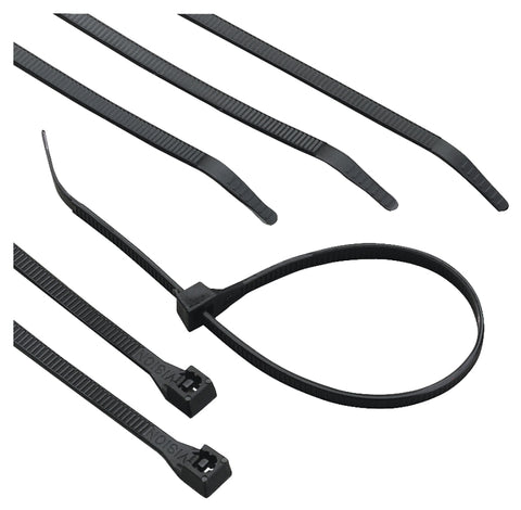 Calterm 73270 Cable Tie, 13/16 in Max Bundle Dia, 6/6 Nylon, Black, 4 in L, 100/BAG