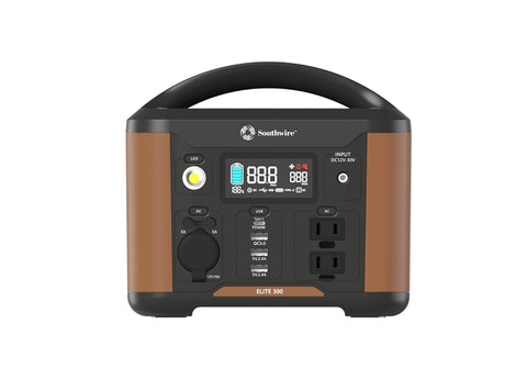 Southwire Elite 500 Series 53251 Portable Power Station, 12 VDC, 4-Port, 2-Outlet, 3 Prong Plug