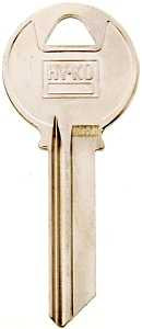 Hy-Ko 11010Y4 Key Blank, Brass, Nickel, For: Yale Cabinet, House Locks and Padlocks, Pack of 10